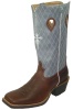 Twisted X MRS0025 for $179.99 Men's' Ruff Stock Western Boot with Oiled Cognac Leather Foot and a Country Wide Square Toe